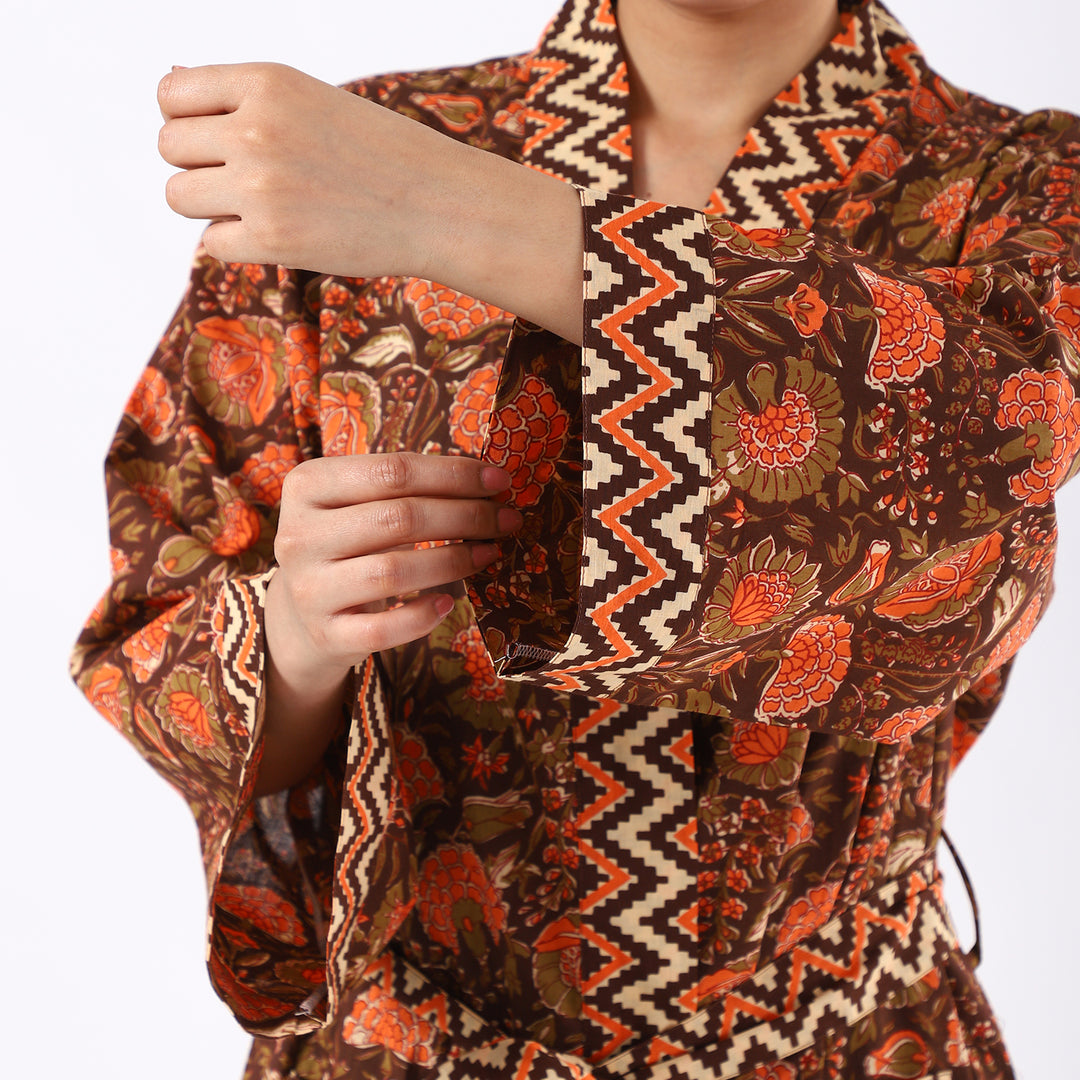 Burgundy Cotton Kimono Product Image 4