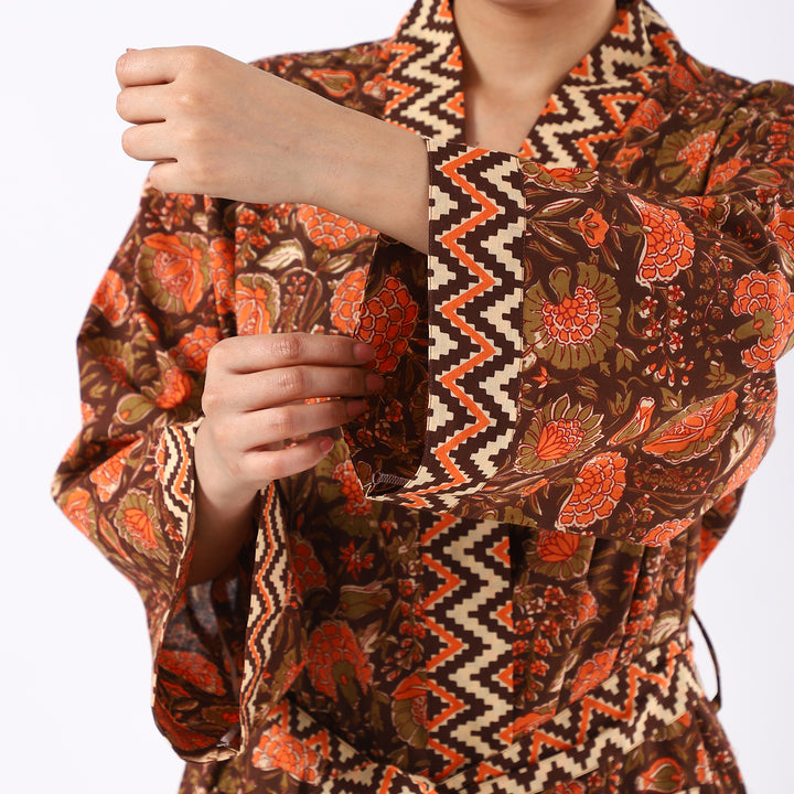 Burgundy Cotton Kimono Product Image 4