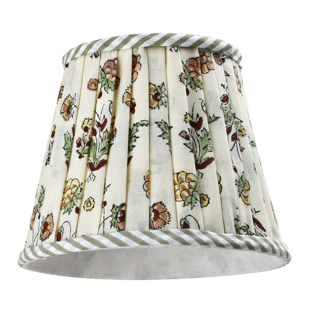 Hand Block Printed Jasmine Yellow Lamp Shade Product Image 1