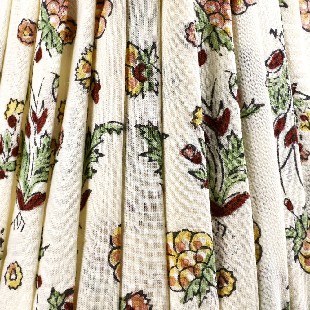 Block Printed Jasmine Yellow Lamp Shade Product Image 2