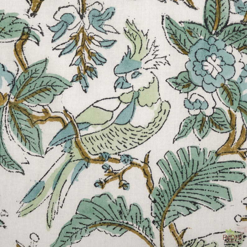 Russian Green, Peanut Brown Scallop Embroidery Napkins