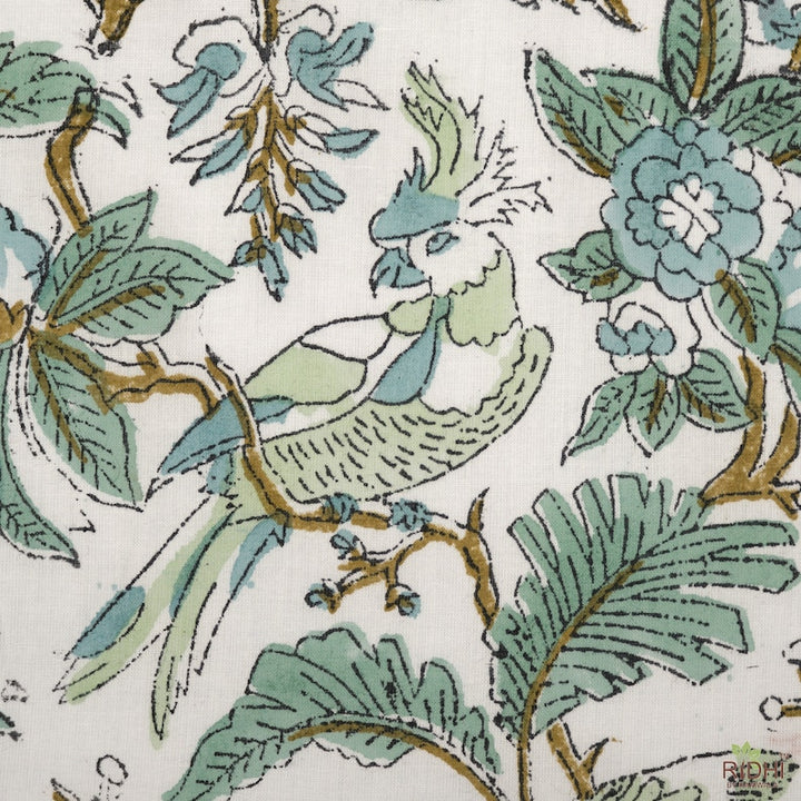 Russian Green, Peanut Brown Scallop Embroidery Napkins