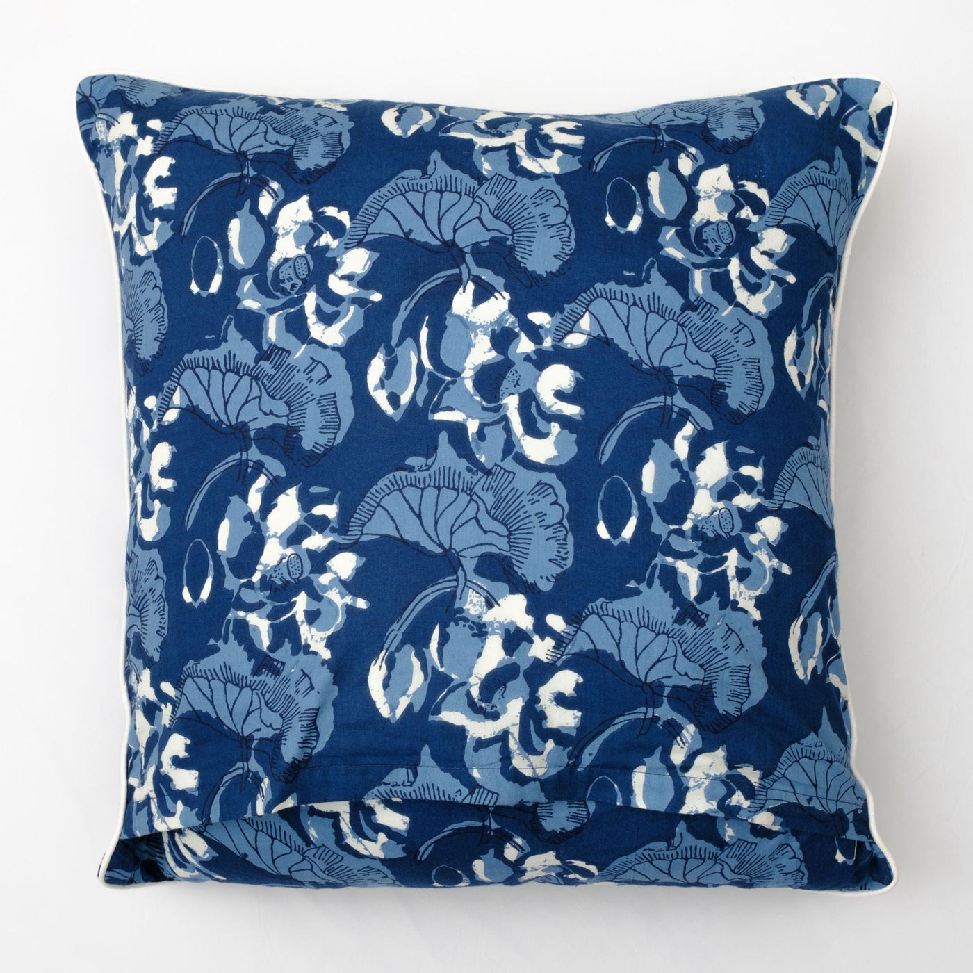 The Fabricrush  Pillowcases & Shams Tree of Life Blue Embroidered Cushion Cover
