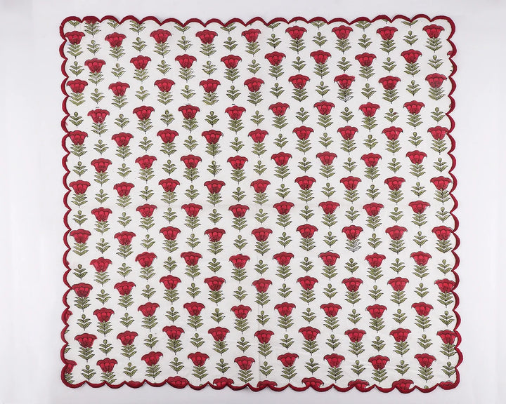Apple and Cherry Red Scallop Embroidery Napkins Product Image 5