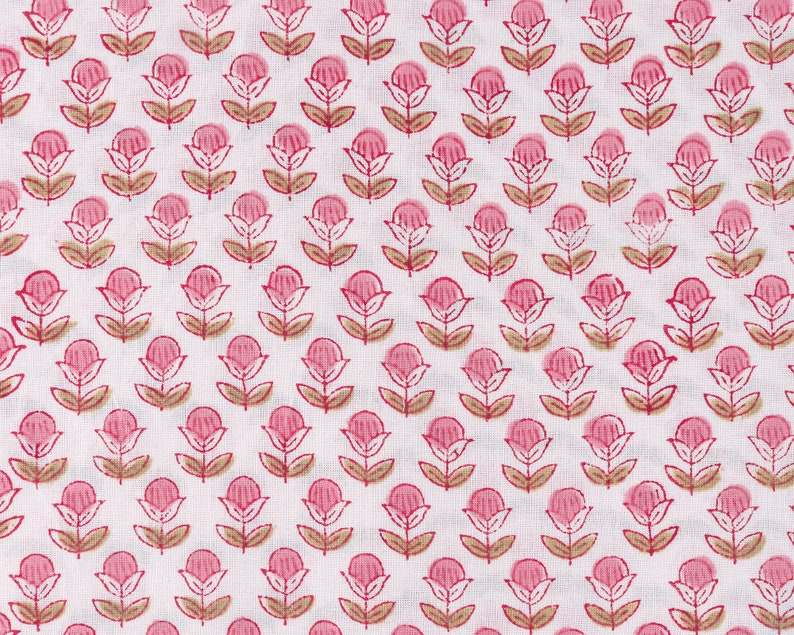 Punch Pink and Army Green Scallop Embroidery Napkins