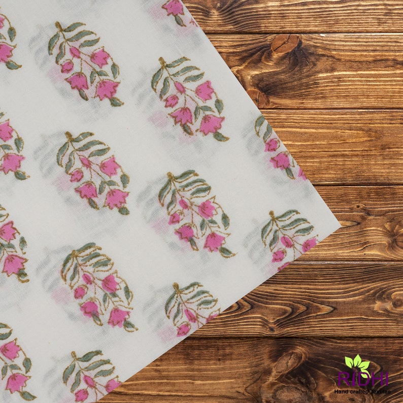 Fabricrush Punch Pink, Uniform Green Indian Hand block Floral Piping Soft Cotton Cloth Napkins, Wedding Home Event Party, 20X20"- Dinner Napkins