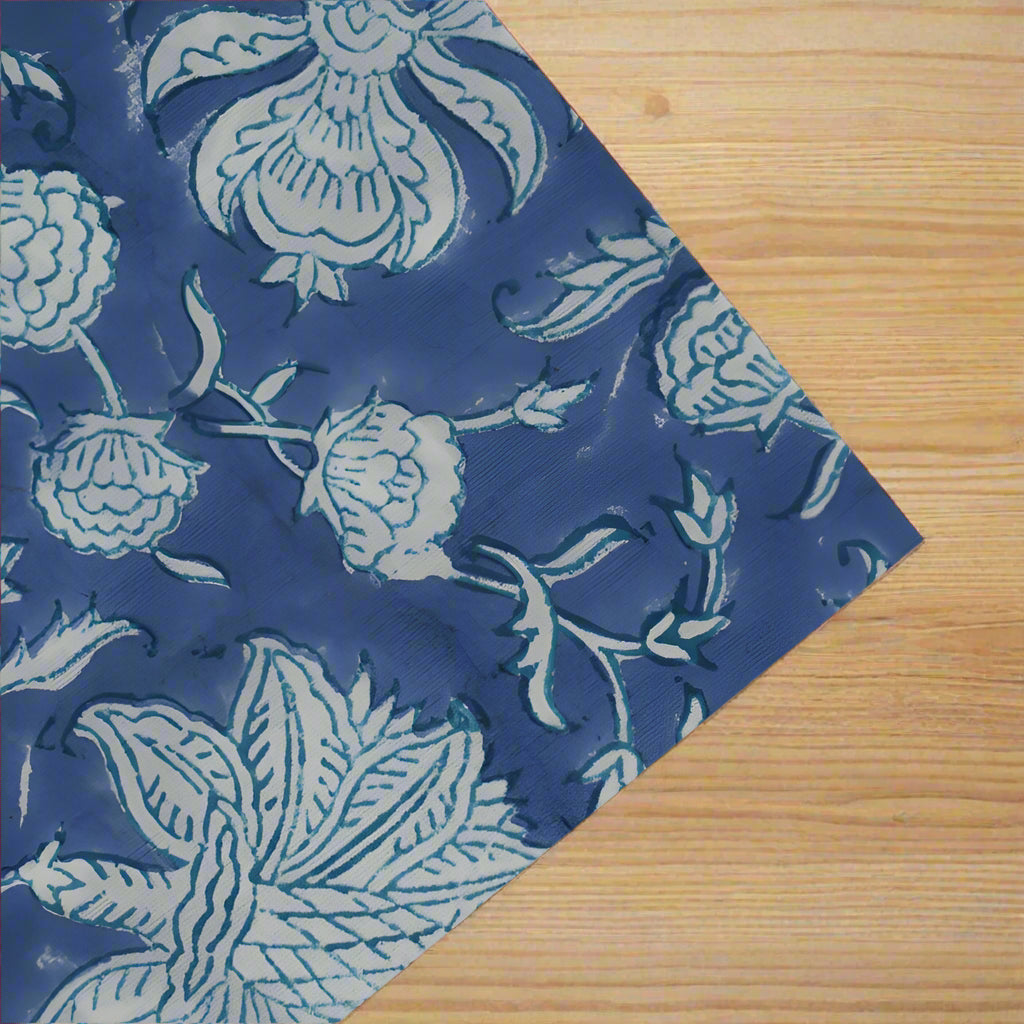 Aegean Blue Scallop Embroidery Napkins Product Image 3