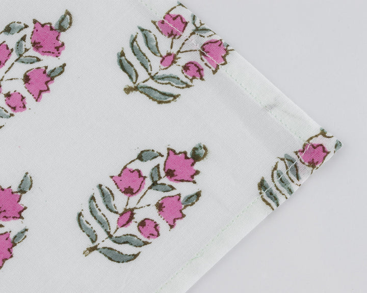 Punch Pink, Uniform Green Napkins