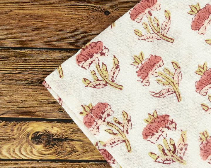 Rosewood and Sea Pink Napkins