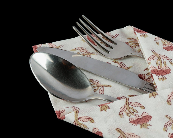 Rosewood and Sea Pink Napkins