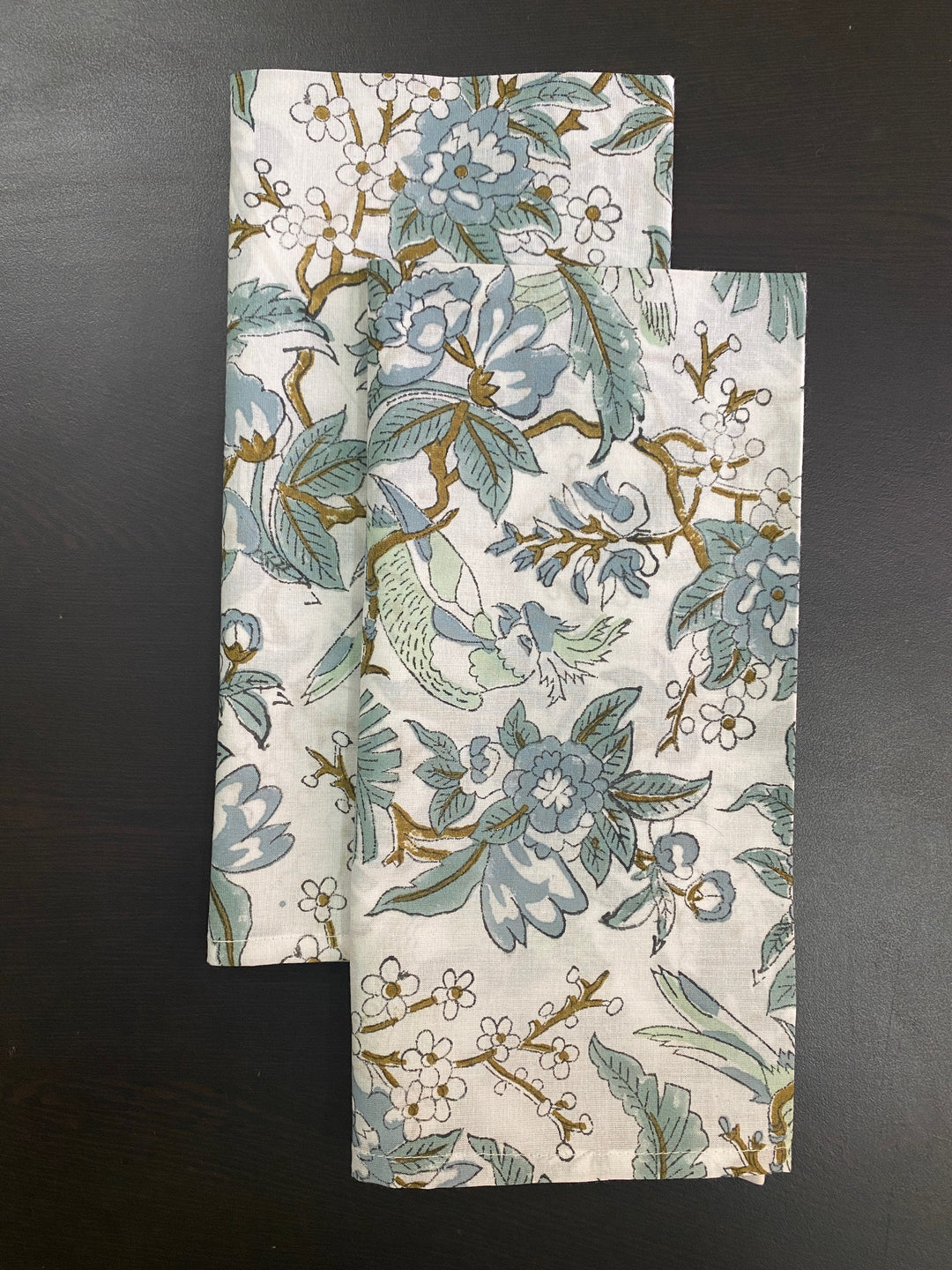 Handblock Printed Russian Green Napkins Product Image 2