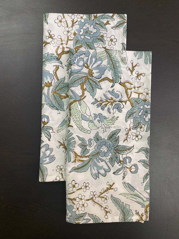 Handblock Printed Russian Green Napkins Product Image 2