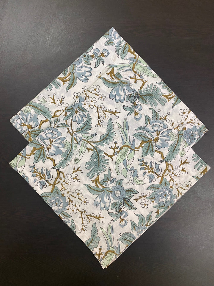 Hand Block Printed Russian Green Napkins Product Image 1