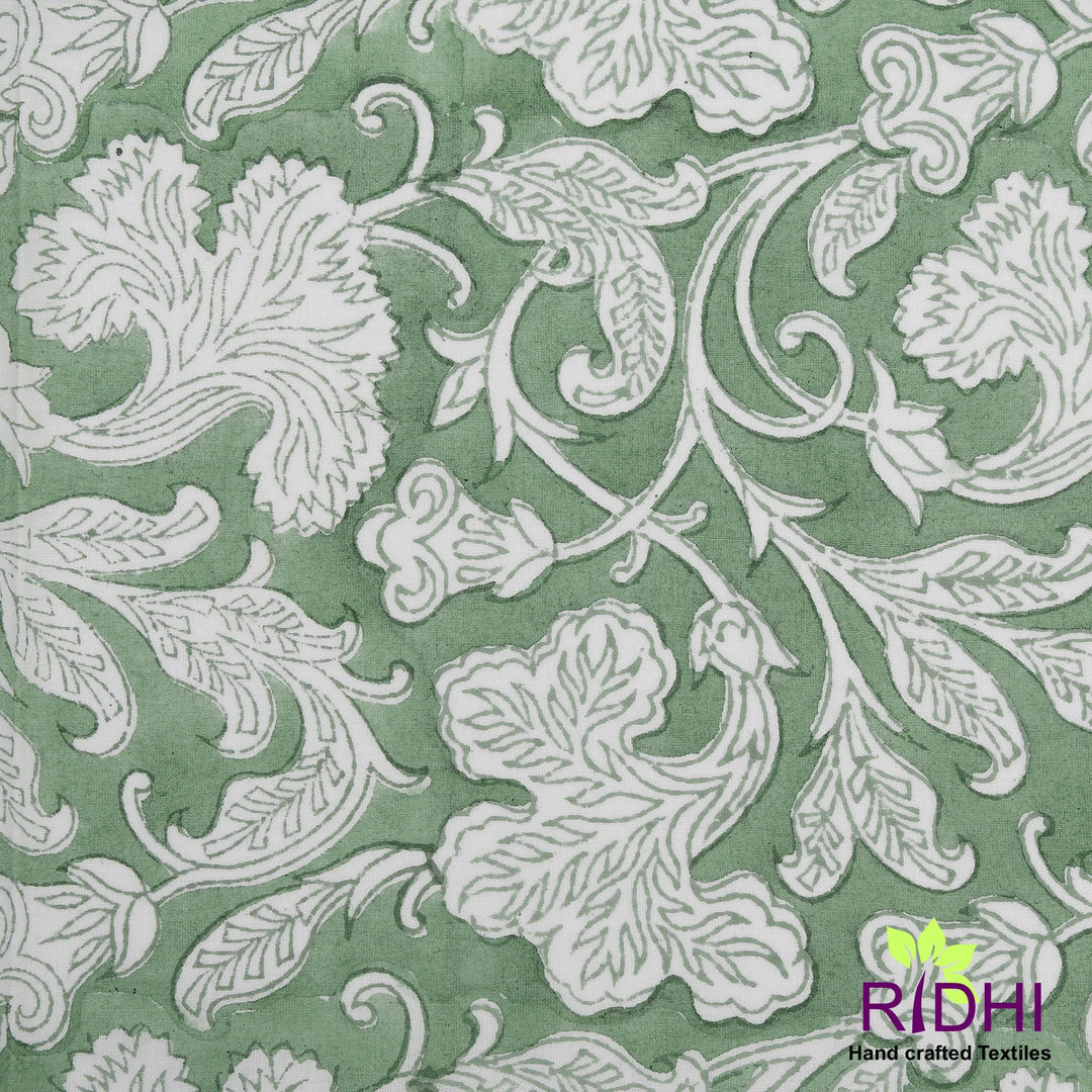 Block Printed Sage Green Napkins Product Image 4