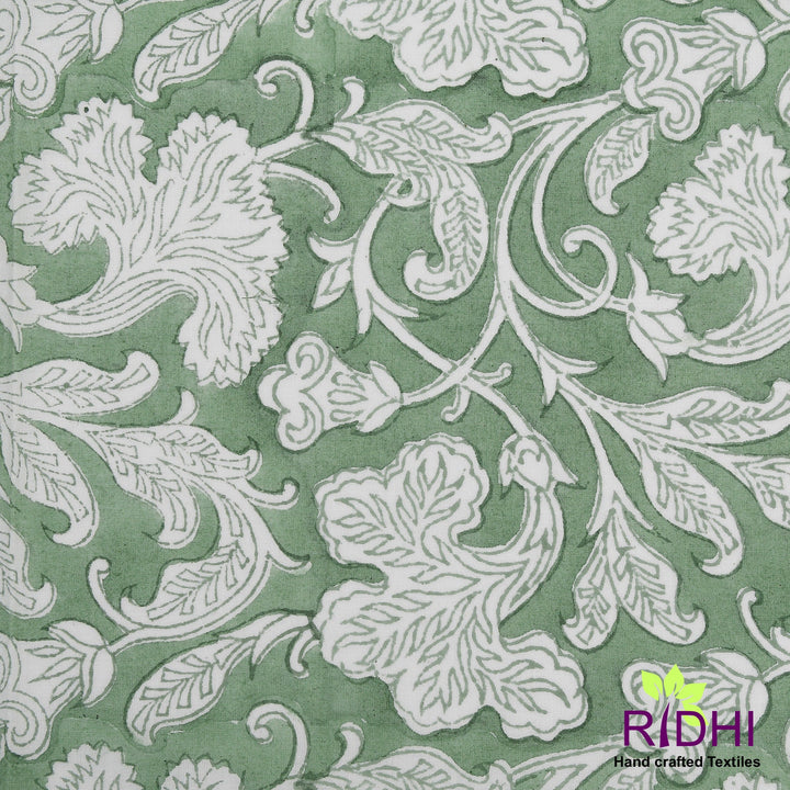 Block Printed Sage Green Napkins Product Image 4