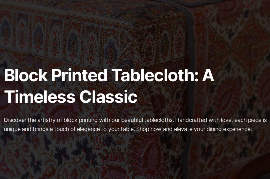 Block Printed Tablecloth