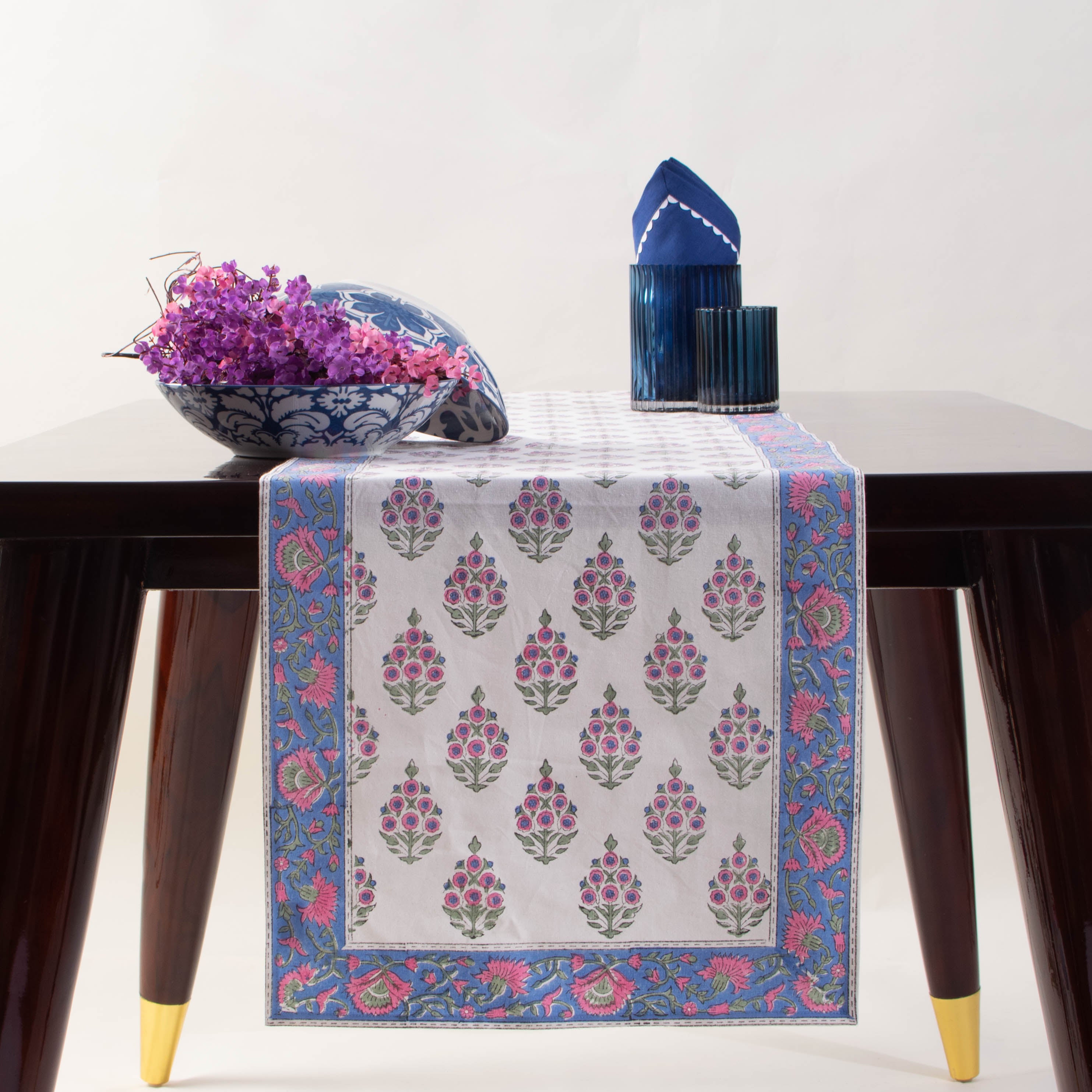 Rudy Blue Table Runner