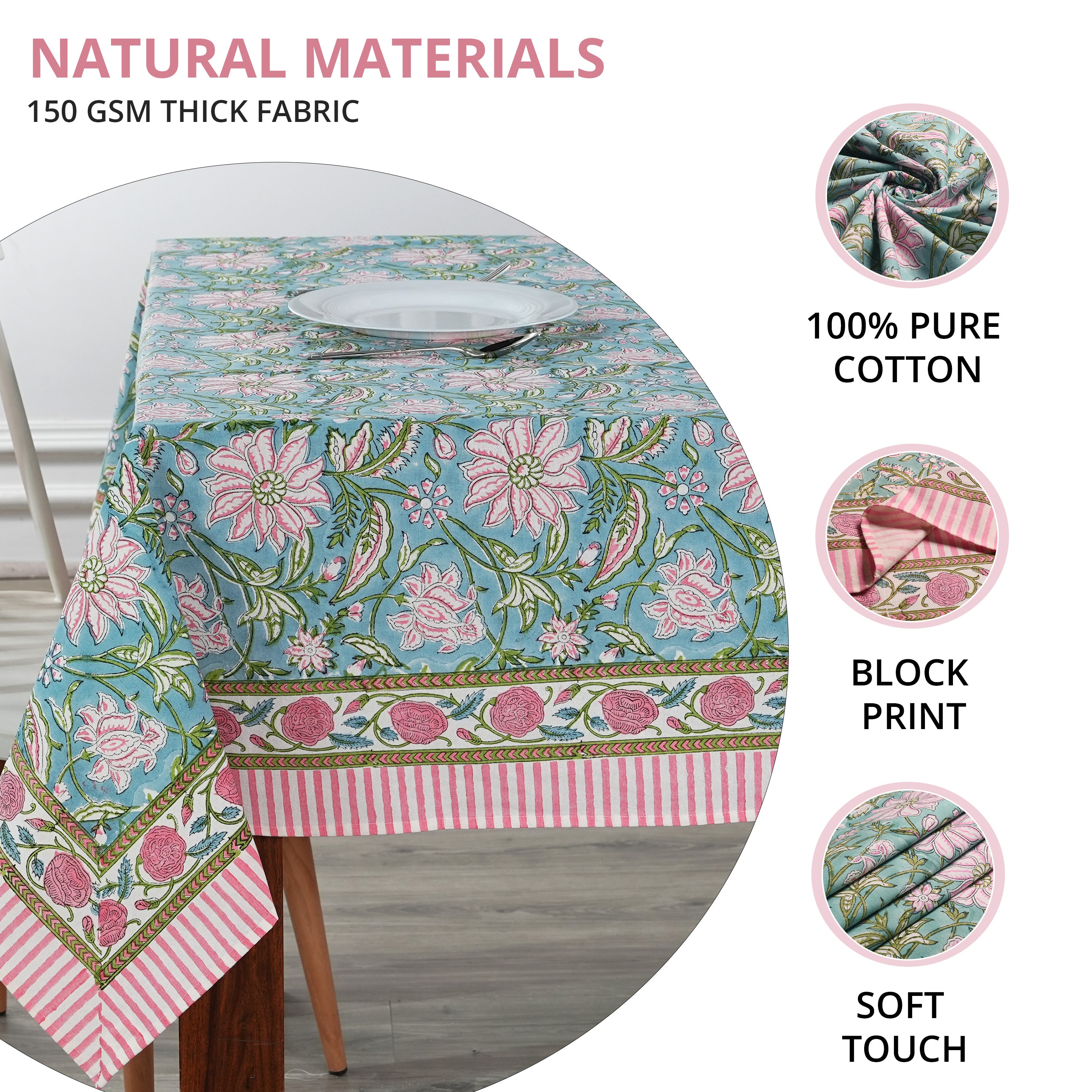 Beautiful good floral print hand block print fabric modern fabric block print pillow napkin fabric tablecloth fabric