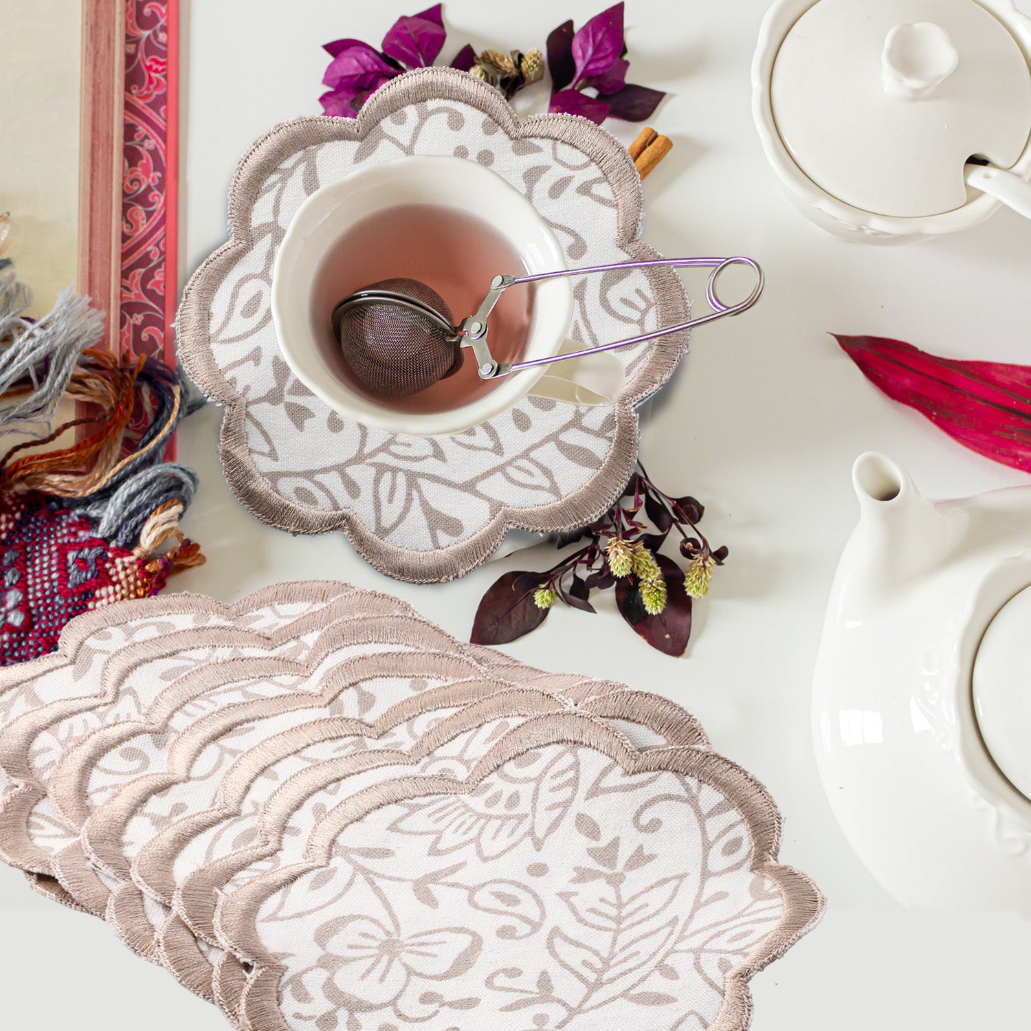 Taupe Jaal Coasters