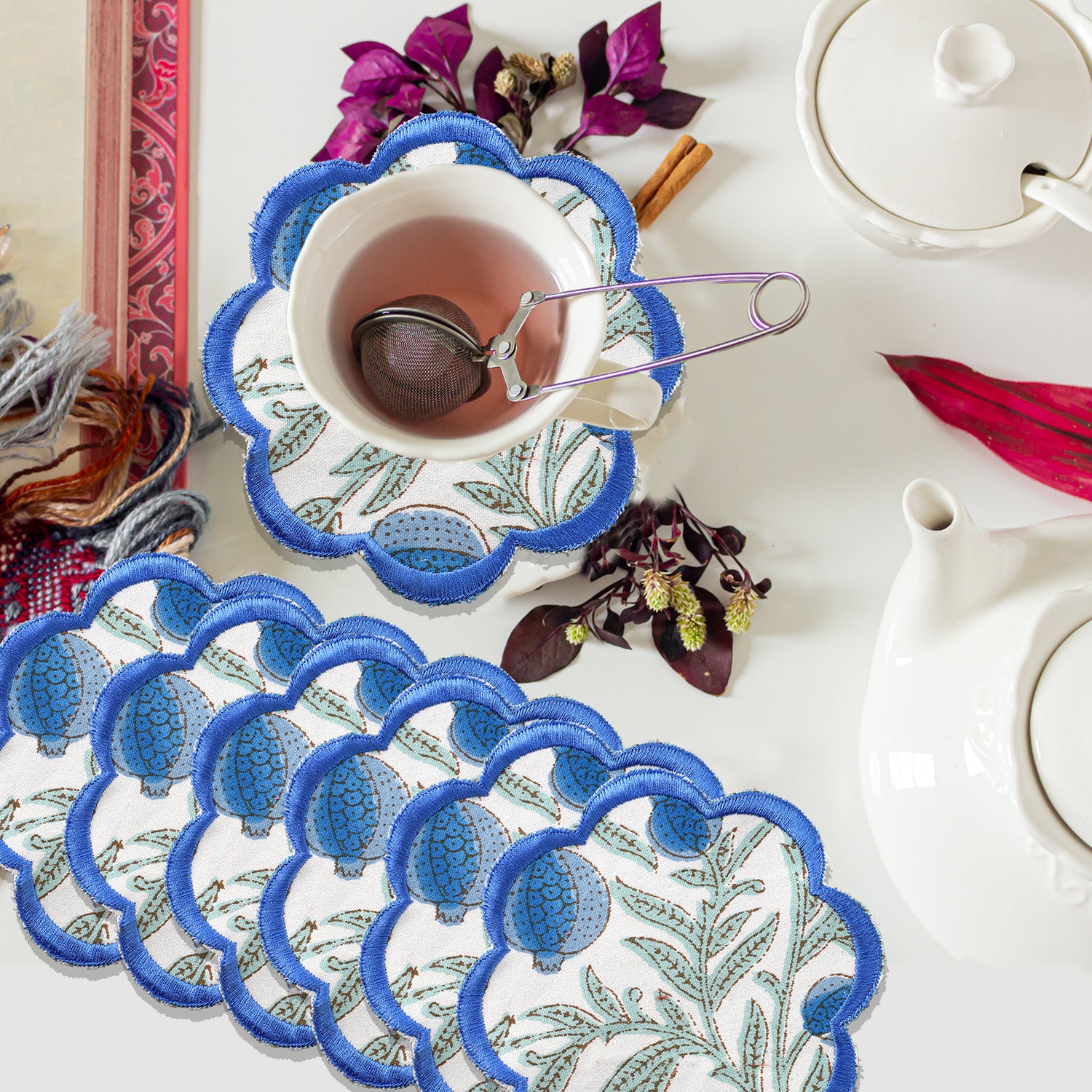 Queen Blue Coasters