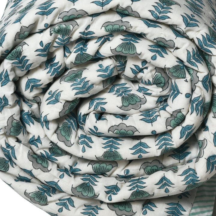 Aquamarine Blue Cotton Quilt