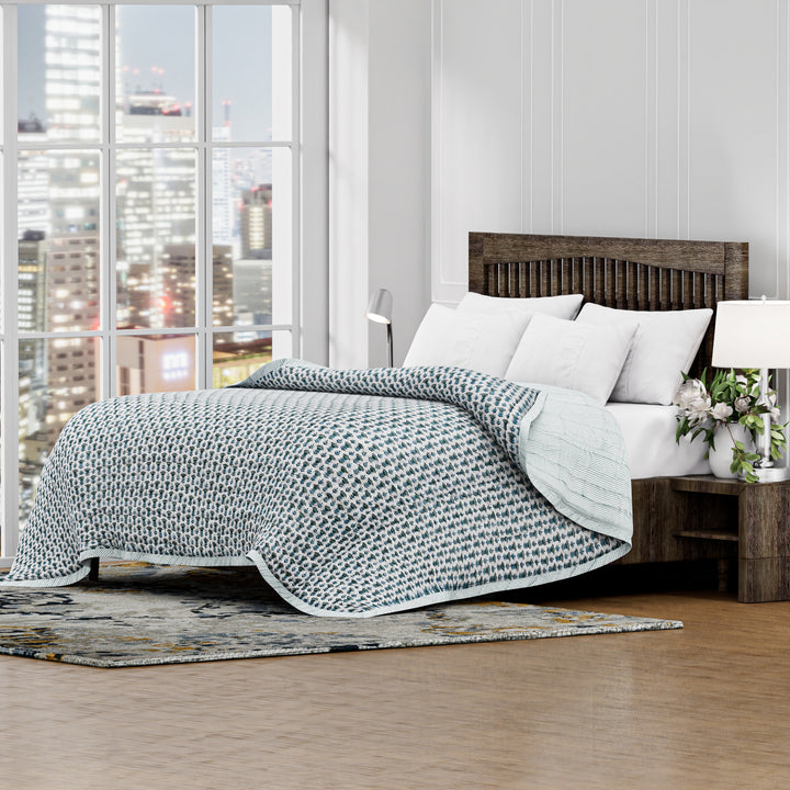 Aquamarine Blue Cotton Quilt