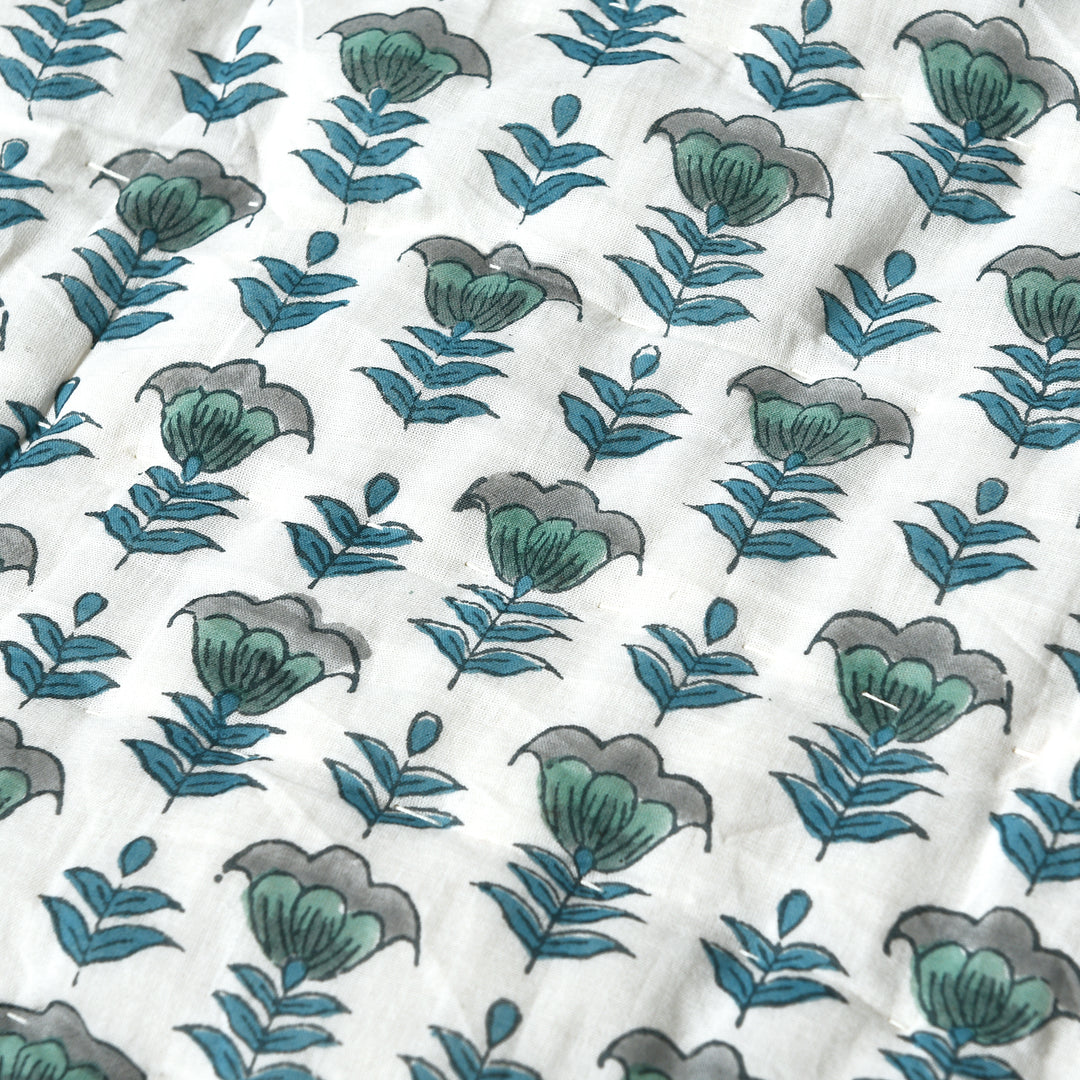 Aquamarine Blue Cotton Quilt