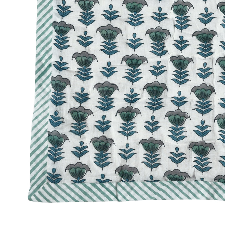 Aquamarine Blue Cotton Quilt