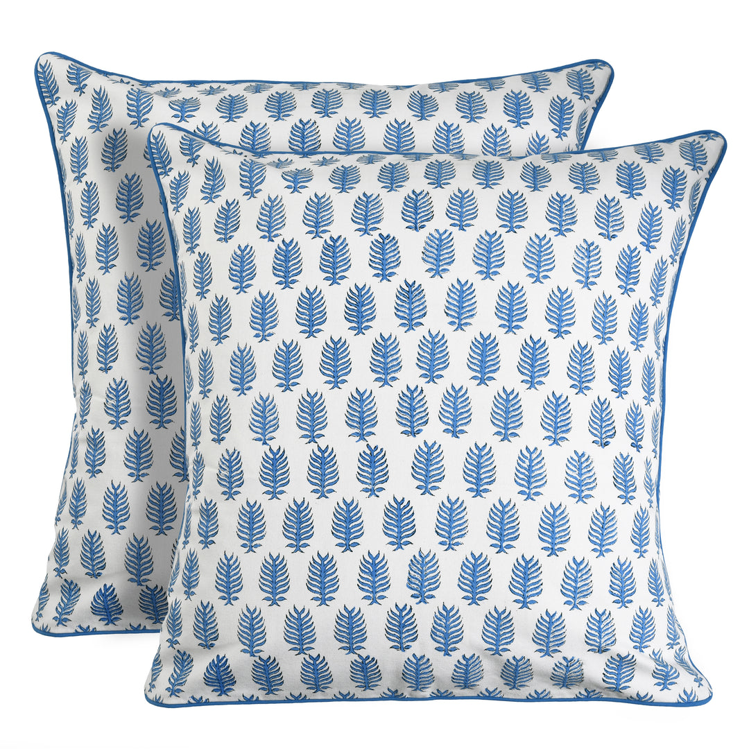 Indian Hand Block Printed Cotton Floral Throw Pillow/Cushion Covers