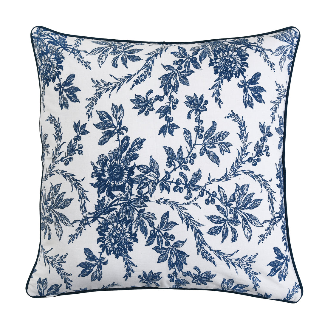 Incremental Blue Pillow Covers, Hand Block Printed Floral Throw Pillow Covers, Cushion Covers for Couches, Living Rooms, Designers Sham Covers, Living Area