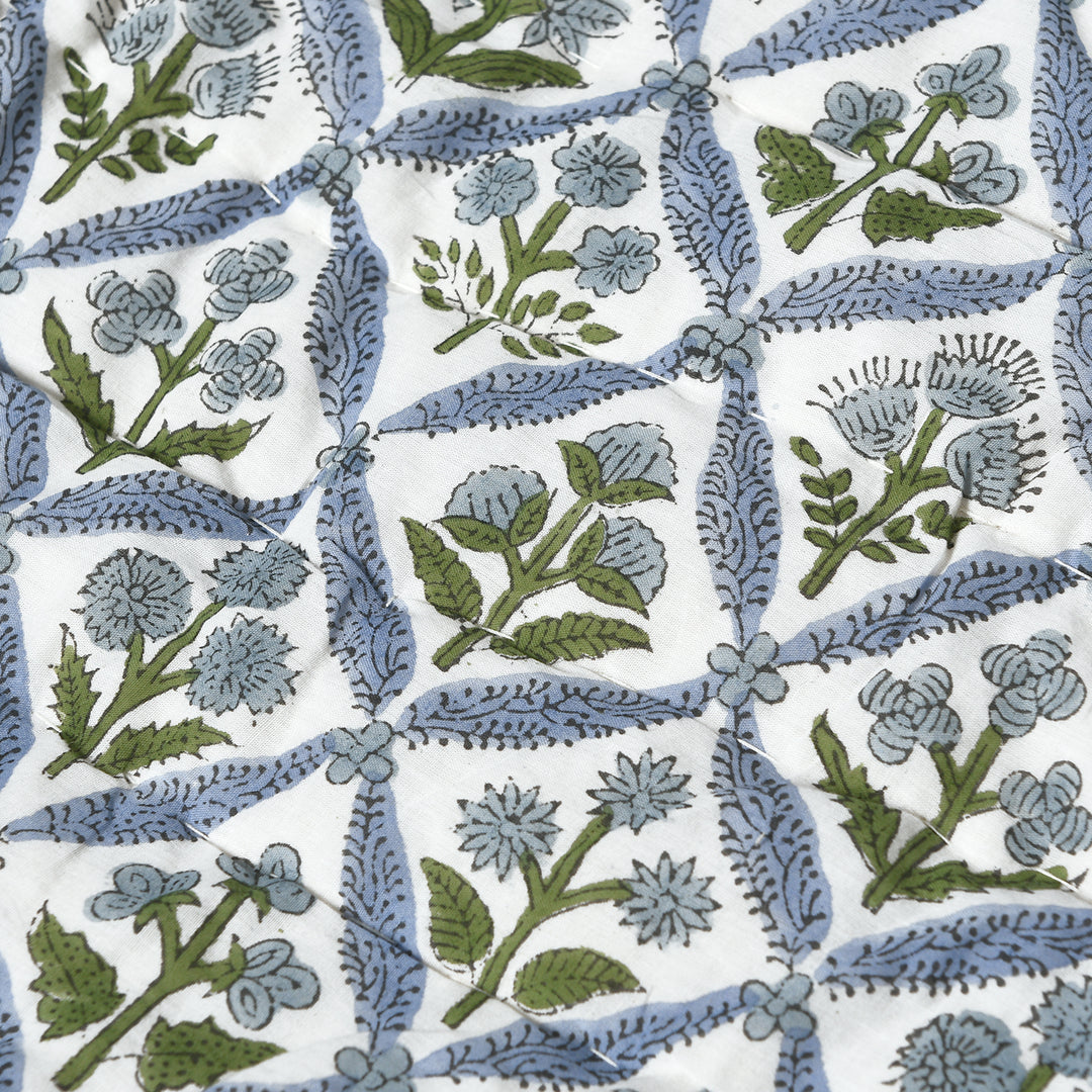 Light Steel Blue Cotton Quilt