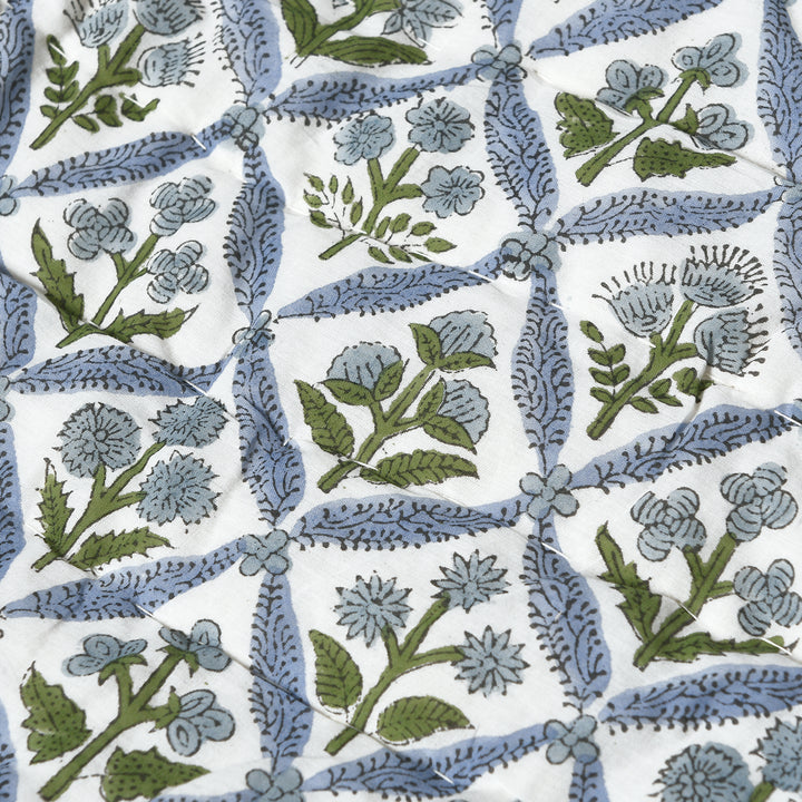Light Steel Blue Cotton Quilt