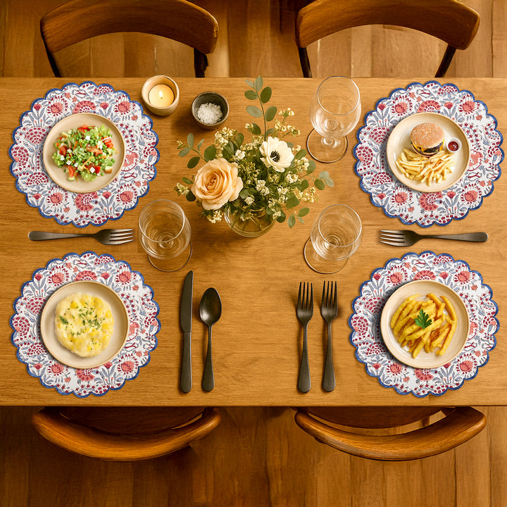 Pigeon Blue, Flamingo Pink Placemats