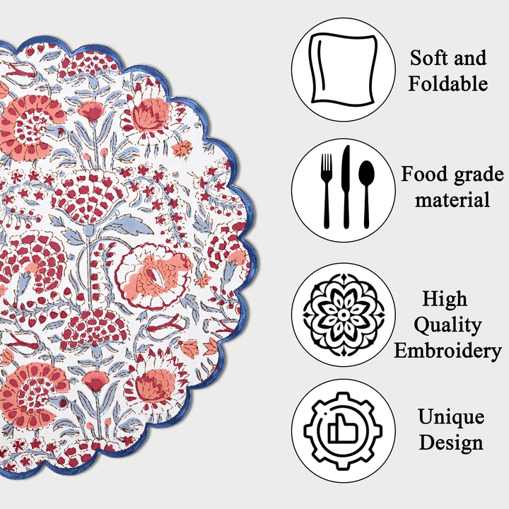 Pigeon Blue, Flamingo Pink Placemats