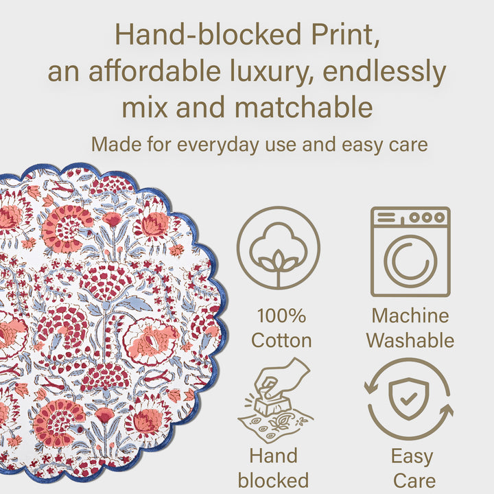 Pigeon Blue, Flamingo Pink Placemats