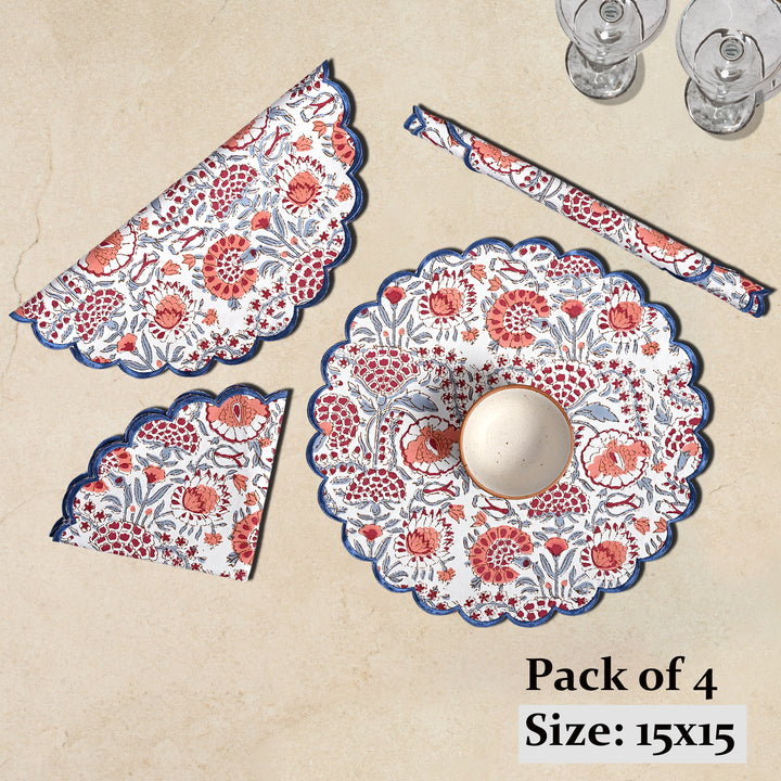 Pigeon Blue, Flamingo Pink Placemats