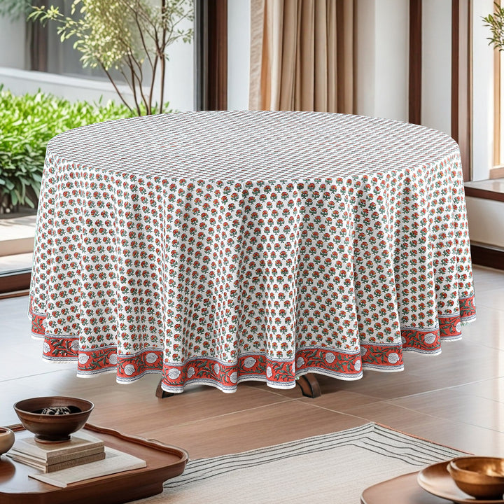 Mecca Orange Round Tablecloth