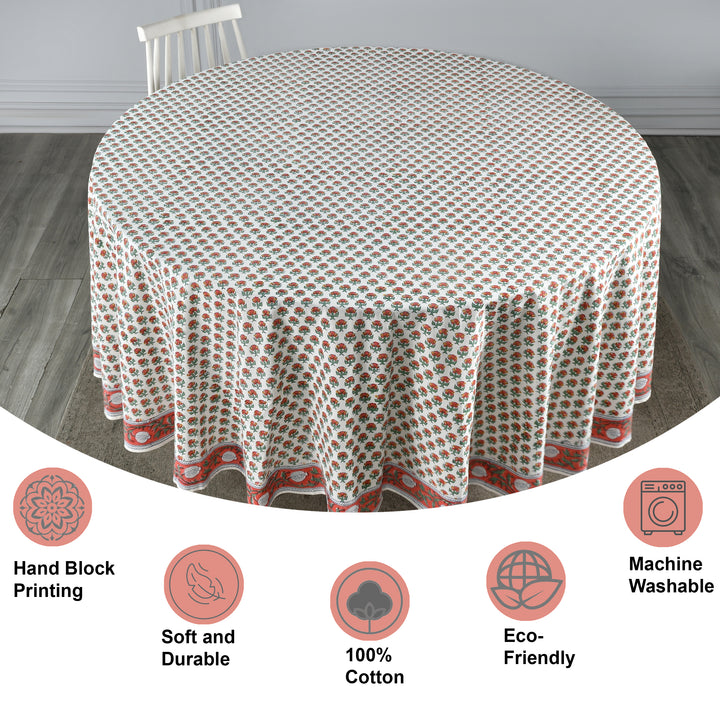 Mecca Orange Round Tablecloth