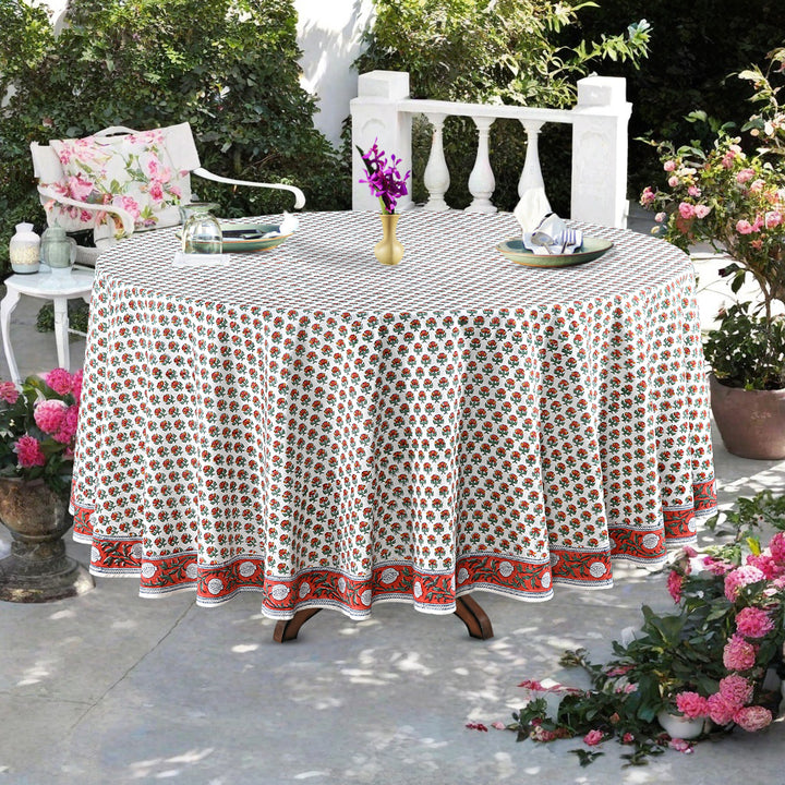 Mecca Orange Round Tablecloth