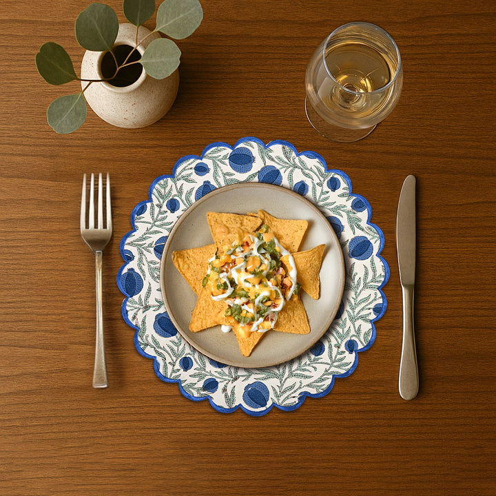 Queen Blue, Celadon Green Placemat