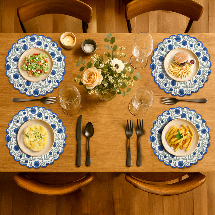 Queen Blue, Celadon Green Placemat