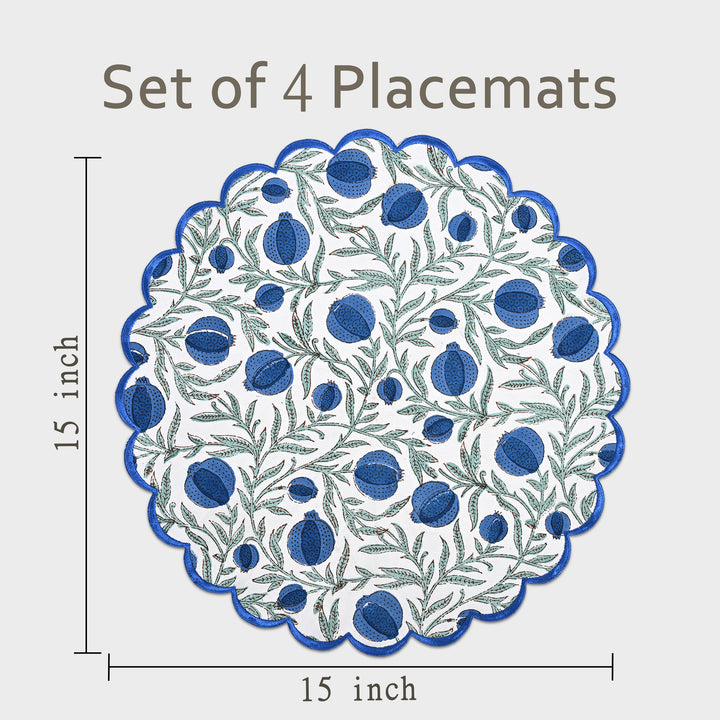 Queen Blue, Celadon Green Placemat