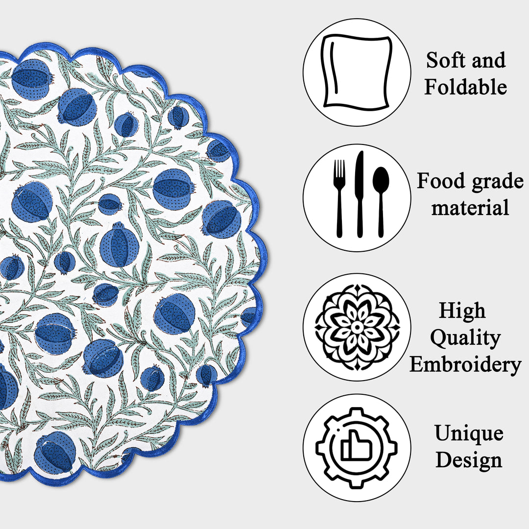 Queen Blue, Celadon Green Placemat