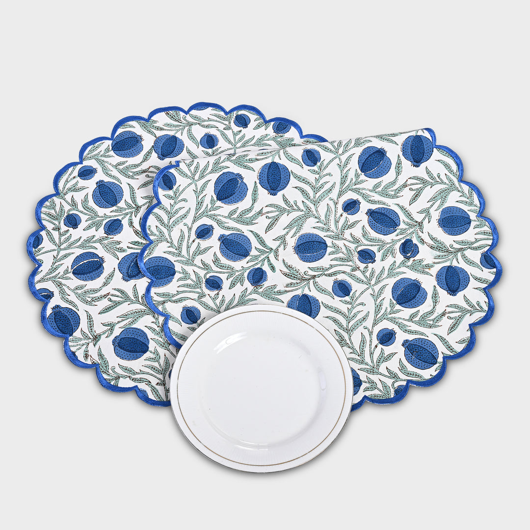 Queen Blue, Celadon Green Placemat