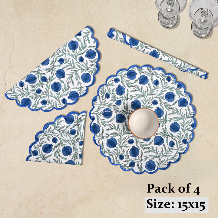 Queen Blue, Celadon Green Placemat