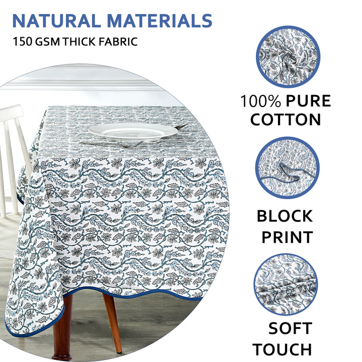 Baby Blue Eyes with Scallop Piping Tablecloth Product Image 5