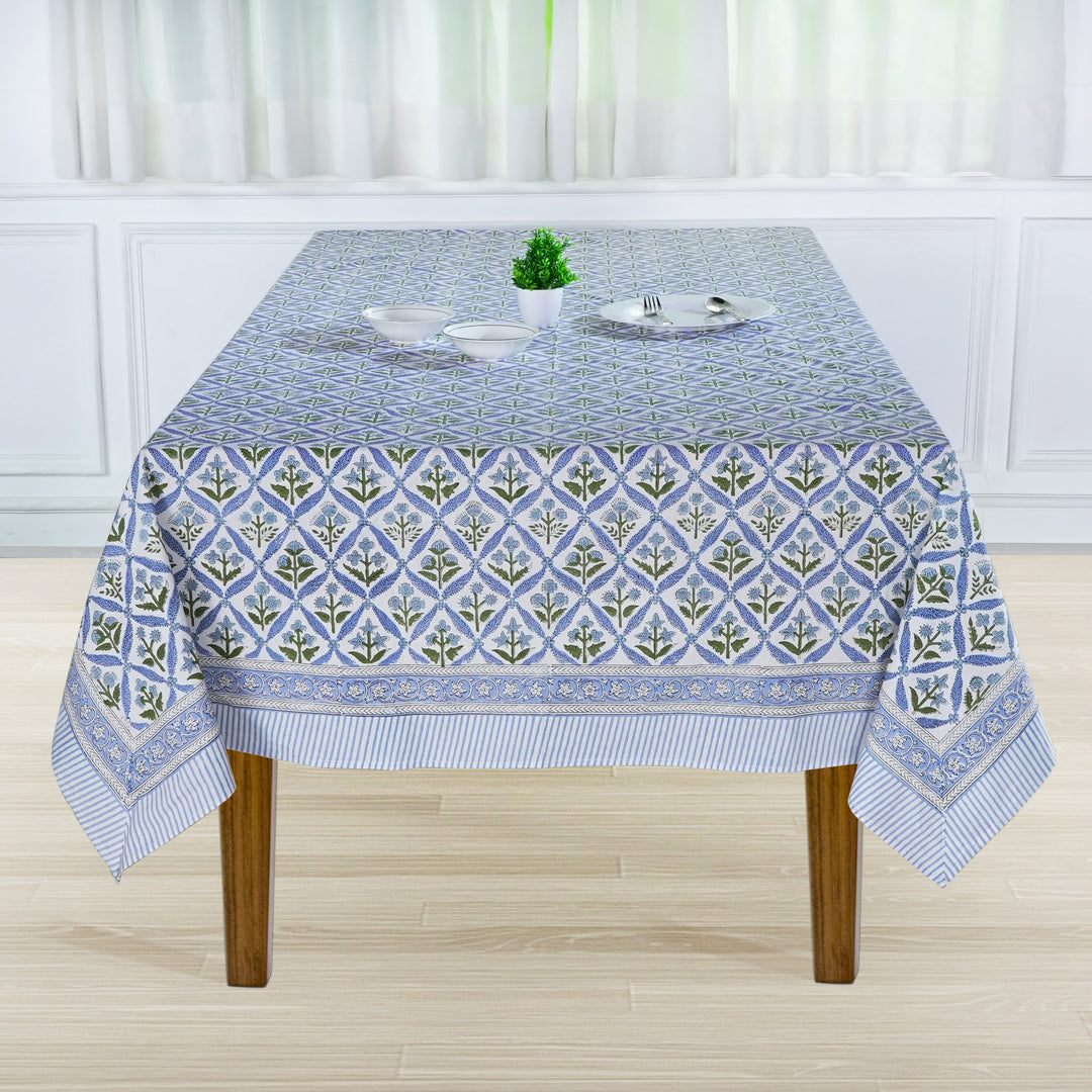 Hand Block Printed Light Steel Blue Color Tablecloth product image 3