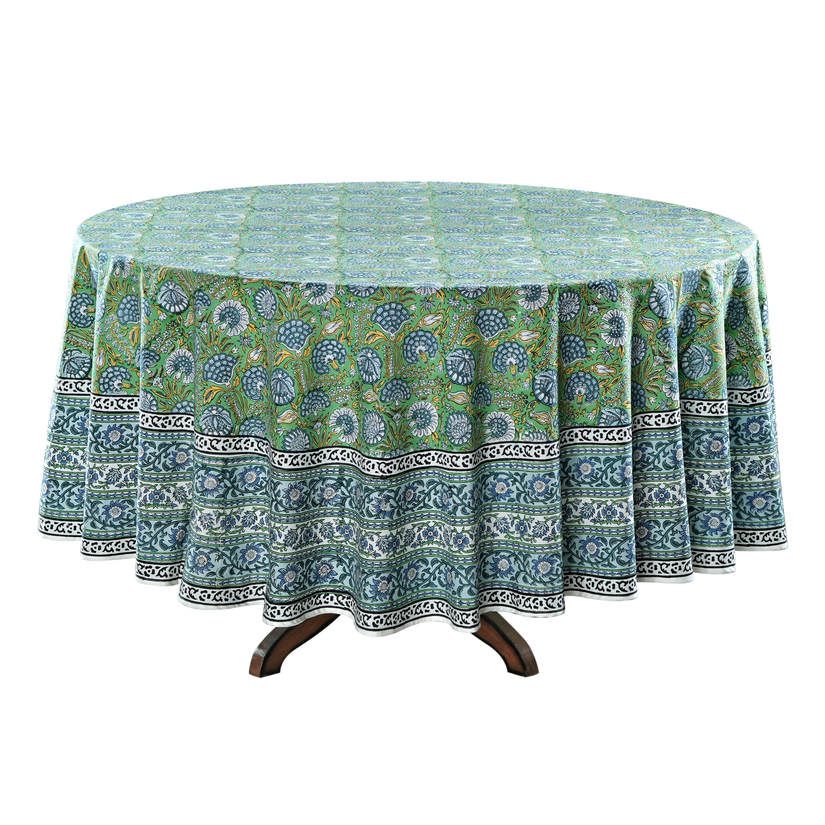 Asparagus Green Gud Round Tablecloth