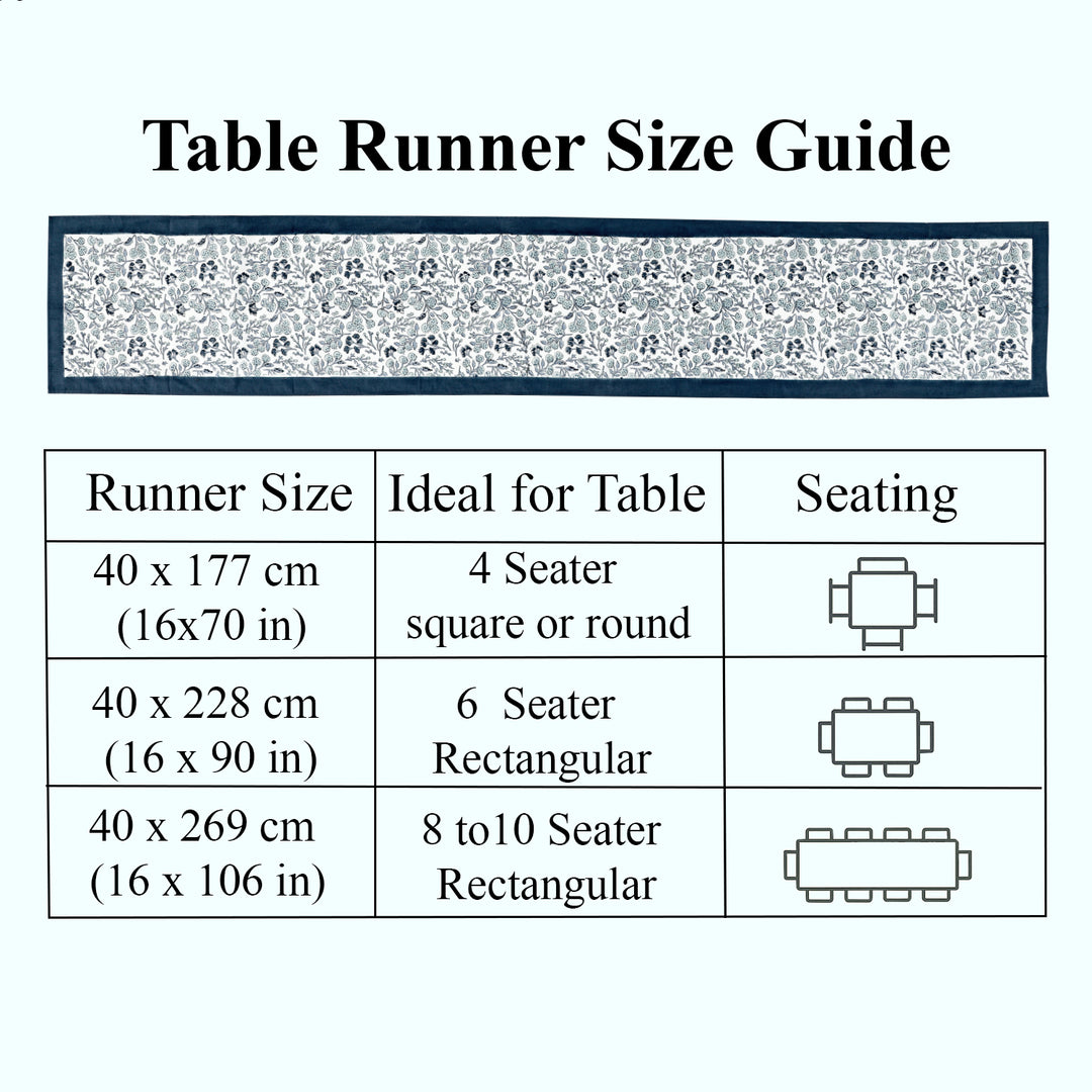 Denim & Baby Blue Table Runner