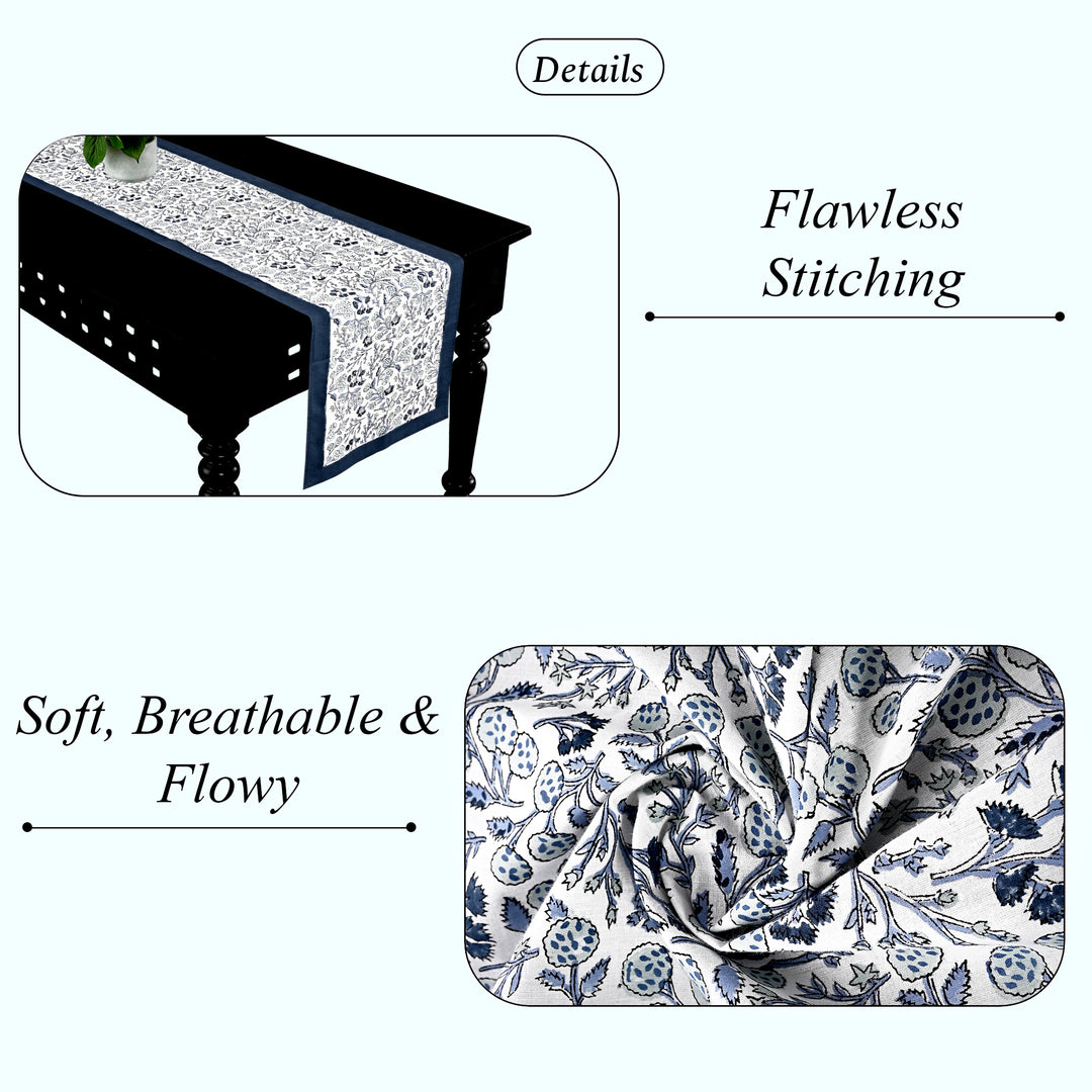 Denim & Baby Blue Table Runner